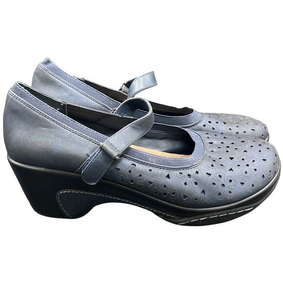 Rialto Shoes - 🖤 Rialto Visalia Womens US 11M Mary Jane Wedge Heels Perforated Comfort Shoes